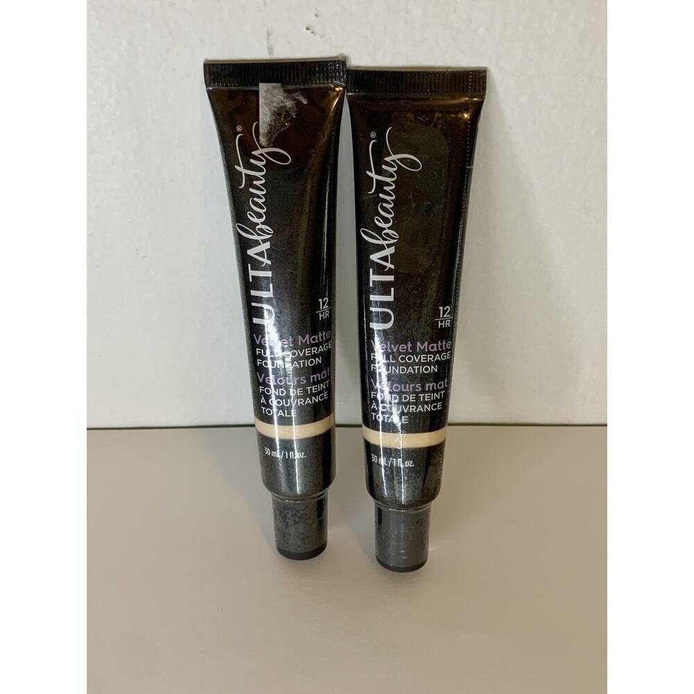 Ulta Beauty FAIR LIGHT NEUTRAL Velvet Matte Full Coverage Foundation NEW Set 2